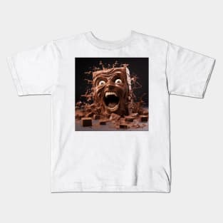 Block of Chocolate Screaming and Melting Kids T-Shirt